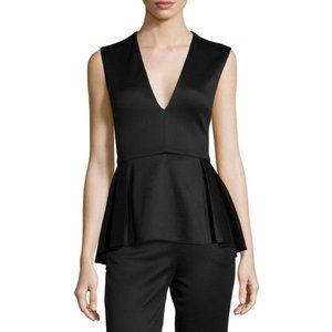 Cushnie Et Ochs Black V-Neck Peplum top